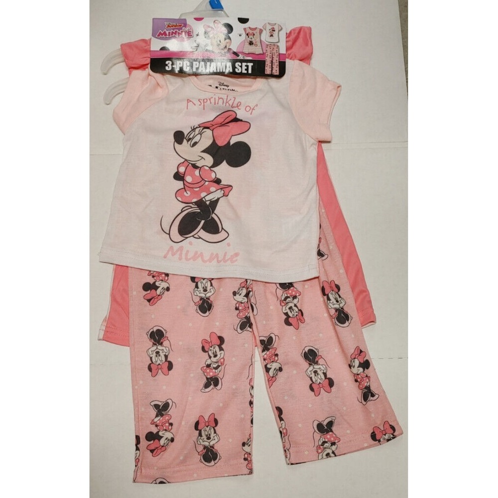 NWT Disney Minnie Mouse‎ 3 Piece Pajama Set 2T
